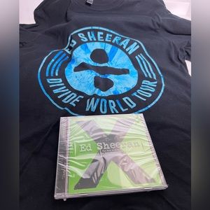 Ed Sheeran Divide World Tour T-shirt Size M Preowned Unisex & CD X New